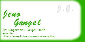 jeno gangel business card